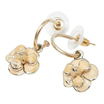 Chanel Cc Logo Earrings Gold-Tone Metal