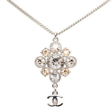 Chanel Cc Logo Pendant Necklace Gold-