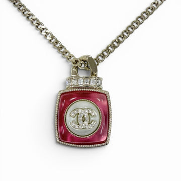 Chanel Cc Logo Pendant Necklace Gold-