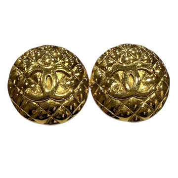 Chanel Cc Logo Clip-On Earrings Gold-