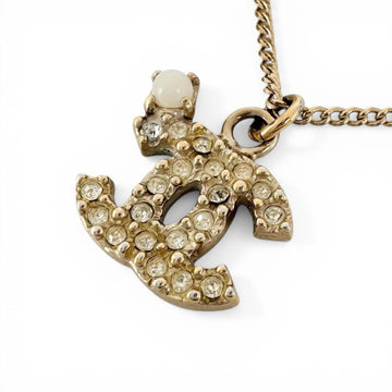 Chanel Cc Logo Pendant Necklace Metal
