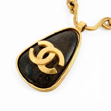 Chanel Cc Logo Pendant Necklace Metal