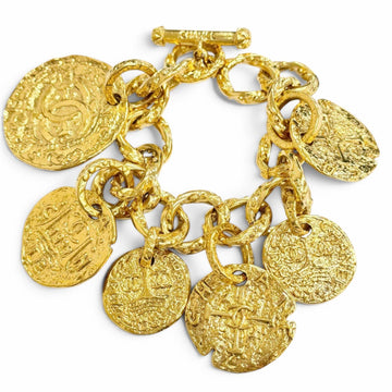 Chanel Cc Logo Chain Medal Bracelet