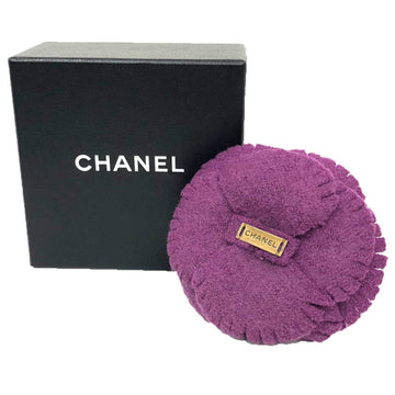 Chanel Camellia Corsage Brooch Purple