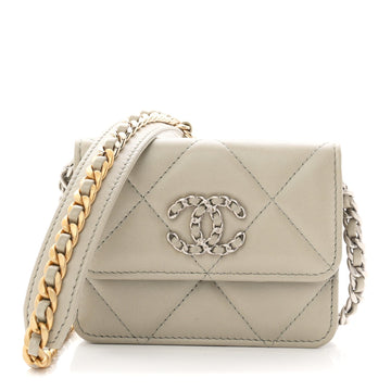 Lambskin Quilted Chanel 19 Flap Coin