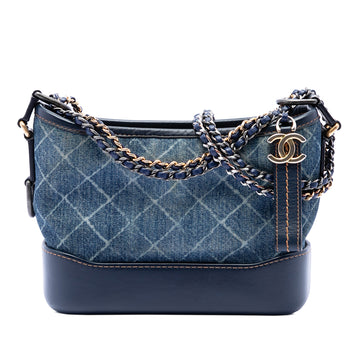 Chanel Gabrielle Hobo Printed Denim And