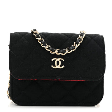 Chanel Jersey Quilted Micro Mini Flap
