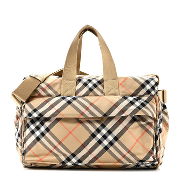 Burberry Nova Check Tote Diaper Bag Sand