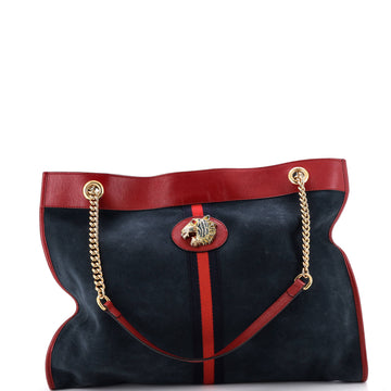 Gucci Rajah Chain Tote Suede Large