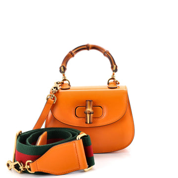 Gucci Bamboo Top Handle Bag Leather Mini
