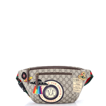 Gucci Courrier Zip Belt Bag Gg Coated