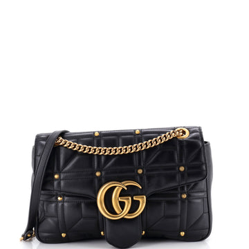 Gucci Gg Marmont Flap Bag Studded
