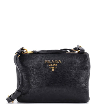 Prada Double Zip Crossbody Bag Vitello