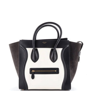 Celine Bicolor Luggage Bag Leather Mini