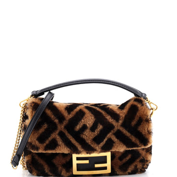 Fendi Baguette Nm Bag Zucca Shearling
