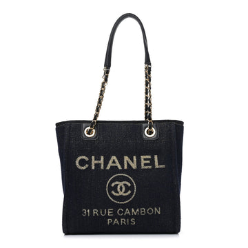 Chanel Lurex Canvas Mini Deauville Tote