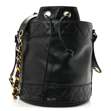 Chanel Caviar Drawstring Bucket Shoulder