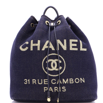 Chanel Deauville Backpack Lurex Large