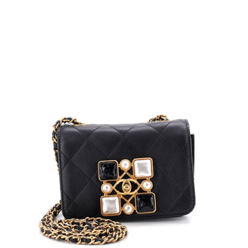 Chanel Resin And Pearl Cc Full Flap Bag
