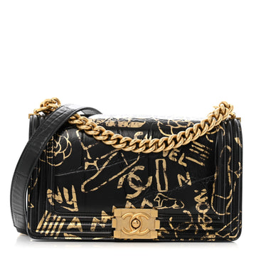 Chanel Calfskin Crocodile Embossed
