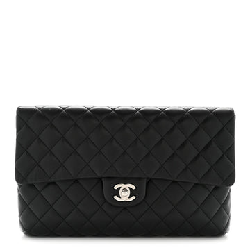 Chanel Lambskin Quilted Flap Clutch