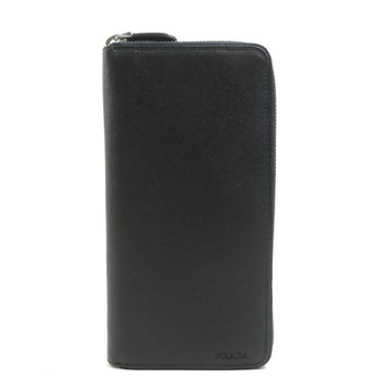 Prada Zip Around Long Wallet Black