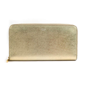 Celine Zip Around Long Wallet Gold