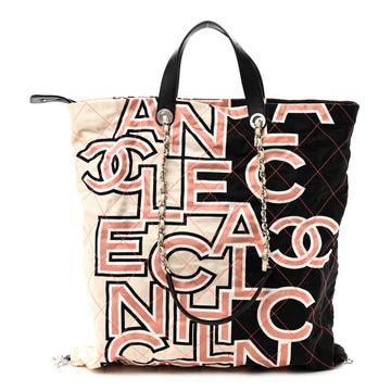 Chanel Nylon Stitched Printed Logo