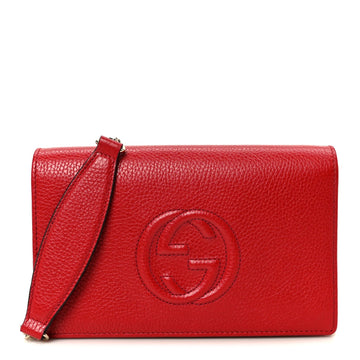 Gucci Pebbled Calfskin Soho Wallet On