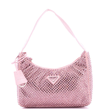Prada Re-Edition Hobo Crystal