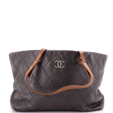 Chanel On The Road Tote Quilted Leather