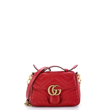 Gucci Gg Marmont Top Handle Flap Bag