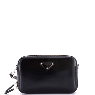Prada Zip Around Crossbody Bag Brushed