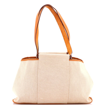Hermes Cabag Elan Toile And Leather 39