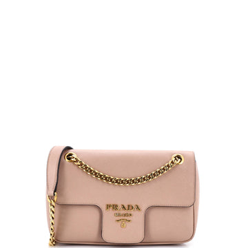Prada Pattina Flap Shoulder Bag Saffiano