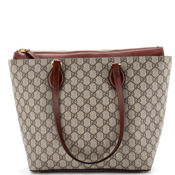 Gucci Linea A Zip Tote Gg Coated Canvas