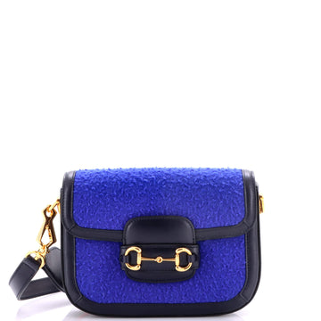 Gucci Horsebit Shoulder Bag Wool Mini