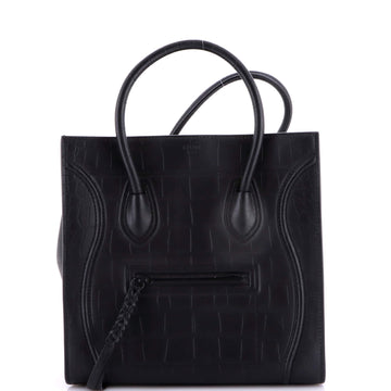 Celine Phantom Bag Crocodile Embossed