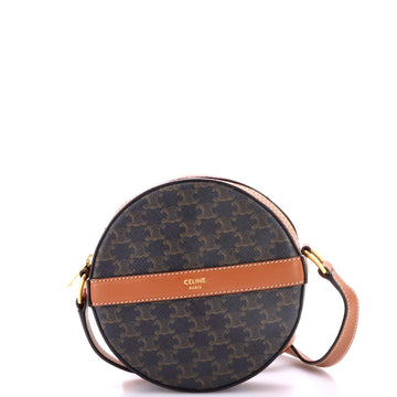 Celine Round Purse On Strap Triomphe