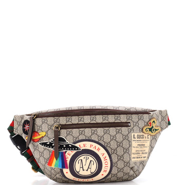Gucci Courrier Zip Belt Bag Gg Coated