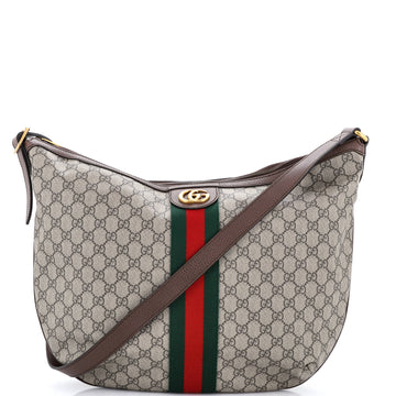 Gucci Ophidia Half Moon Hobo Gg Coated
