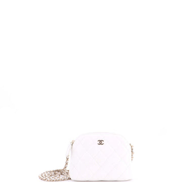 Chanel Cc Dome Zip Clutch With Chain