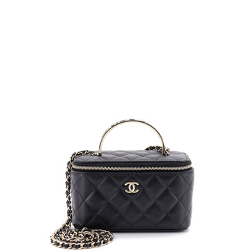 Chanel Enamel Logo Cc Top Handle Vanity