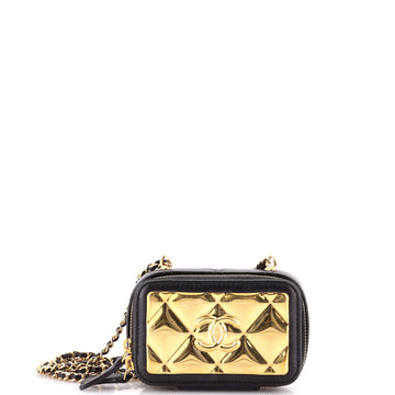 Chanel Golden Plate Zip Around Vanity