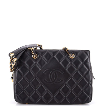 Chanel Diamond Cc Chain Tote Quilted