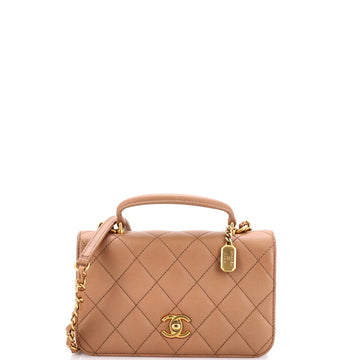 Chanel Cc Top Handle Chain Full Flap Bag
