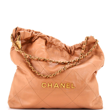 Chanel 22 Chain Hobo Quilted Calfskin