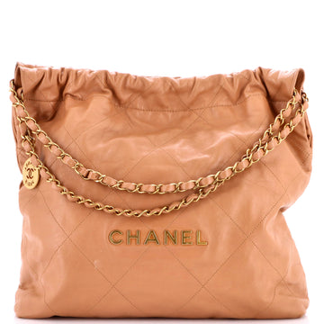 Chanel 22 Chain Hobo Quilted Calfskin