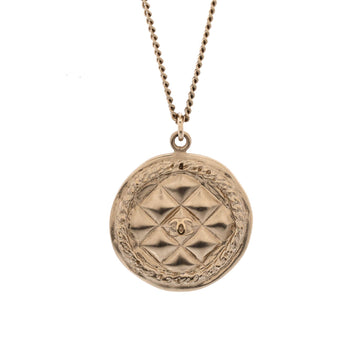 Chanel Cc Medallion Quilted Pendant