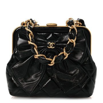 Chanel Patent Crumpled Lambskin Quilted